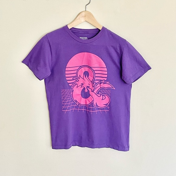 Dungeons & Dragons Galactic Retro Logo Pink Purple T Shirt Adult size Small - Picture 2 of 6